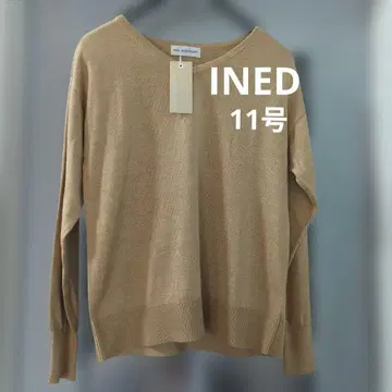 새상품 이네드 INED 11호 니트 스웨터 상의 베이지