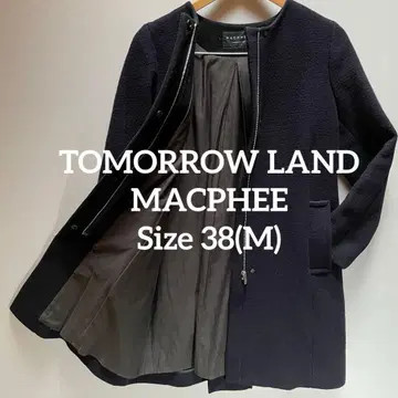 투모로우랜드/MACPHEE 롱 코트 노카라 38(M)