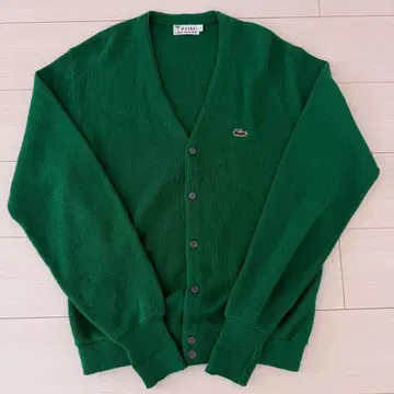 LACOSTE 그린 V넥 가디건