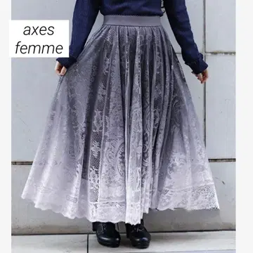 엑시즈팜 그래드 레이스 서큘러 스커트 F