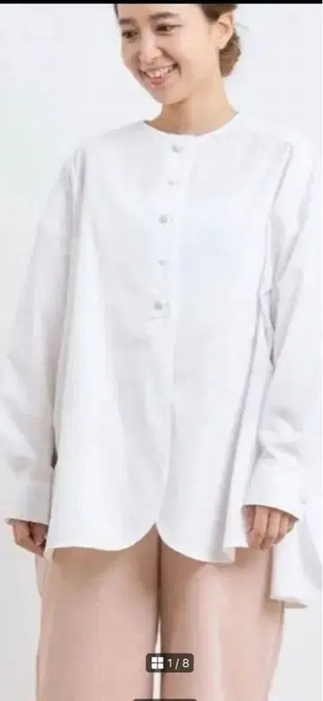 yori 캔디 버튼 블라우스