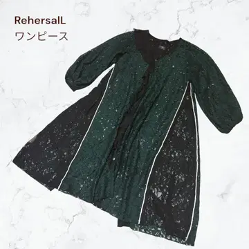 RehersalL 리하올 레이스 원피스 그린 프리 사이즈