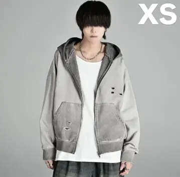 ADRER 빈티지 메이크 디자인 헤비 웨이트 더블 지퍼 후드티