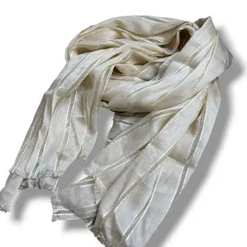 이탈리아제 LANERIE AGNONA 대형 스톨 린넨 실크