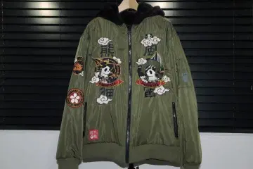 PANDIESTA 팬디에스타 풍신뇌신 인조 모피 블루종 카키