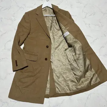 새상품급 투모로우랜드 필그림 캐시미어 혼방 체스터 코트 베이지 46