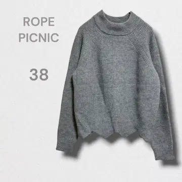 로페피크닉 니트 스웨터 풀오버 리브 하이넥 가을/겨울 M