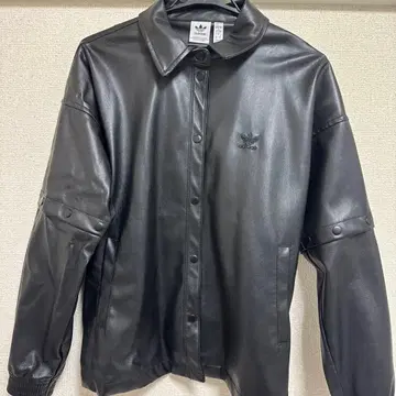 adidas LEATHER TRACK JACKET 페이크 가죽 자켓