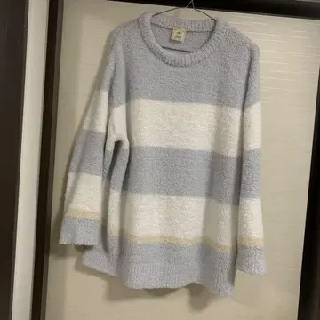 젤라또피케 보더 무늬 룸웨어 풀오버 블루 화이트