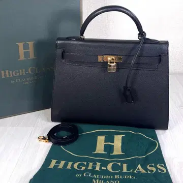 [새상품급] 하이클래스 핸드백 2WAY 숄더 사피아노 가죽 블랙