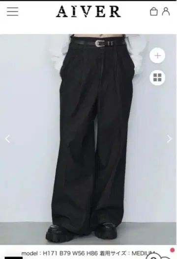 AIVER 블랙 데님 M