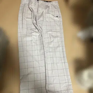 ADMRIAL 체크 무늬 골프 팬츠 화이트