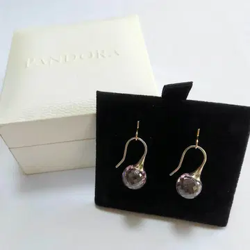 판도라 PANDORA 후크 귀걸이 실버 핑크