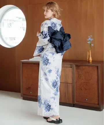 Dita 수채화 물망초색 유카타