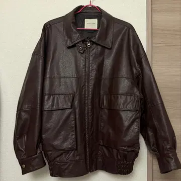 FREAK'S STORE 다크 브라운 가죽 자켓