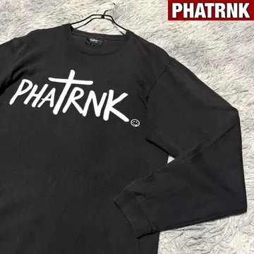 팻랭크 롱티 센터 로고 빅 프린트 블랙 L 사이즈
