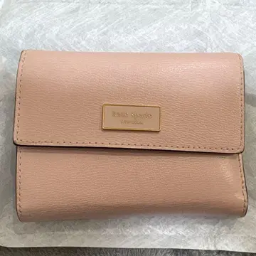 케이트 스페이드 핑크 3단 폴더형 지갑