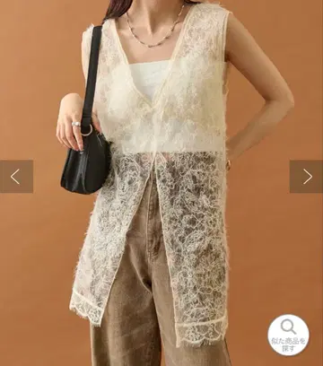 mystic 샤기 레이스 탱크 튜닉