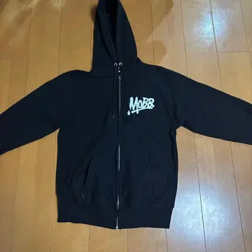 mobb 지퍼 후드티 (블랙)