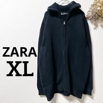 ZARA 자라 터틀넥 스웨터 니트 가디건 면 100% XL