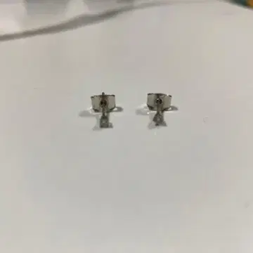 실버 스터드 귀걸이 크리스탈 포함