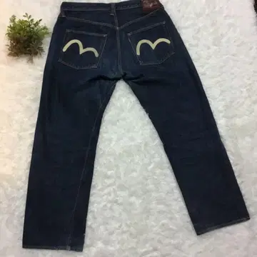 EVISU No.1 스페셜 2001 화이트 카모메 W36 블랙 귀 일본제