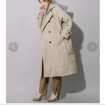 Munich 후드티 레이어드 스타일 충전솜 트렌치코트 넉넉한 핏