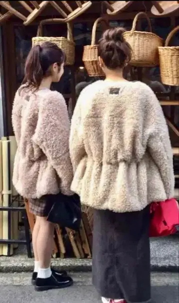 카스타네 Kastane 2way 보아 자켓 리버서블 미사용 새상품 그레이