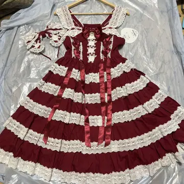 오늘까지 Romantic Dream Rose jsk 머리띠 세트