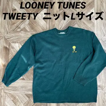 컨디션 최상! 루니 튠즈 트위티 L 사이즈 스웨터 니트 자수