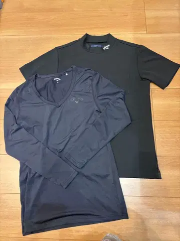 캘러웨이 골프 셔츠 이너 M 블랙 2장 세트