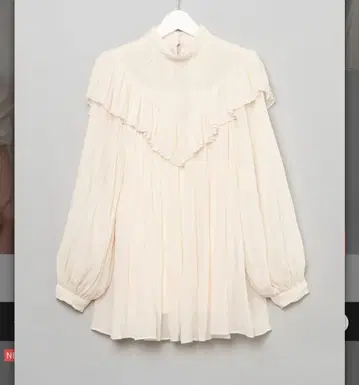 CELFORD 와셔 플리츠 블라우스