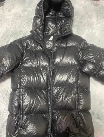 ZARA ATHLETICZ 후드 부착 다운 자켓 블랙