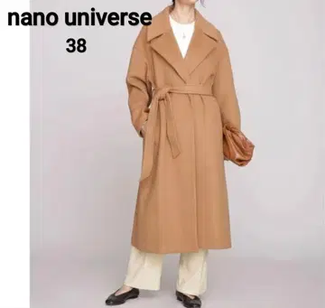 nano universe 마테코 오버 사이즈 벨티드 체스터 코트