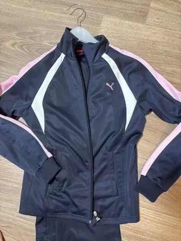 PUMA 스포츠 저지 S 사이즈 네이비/핑크