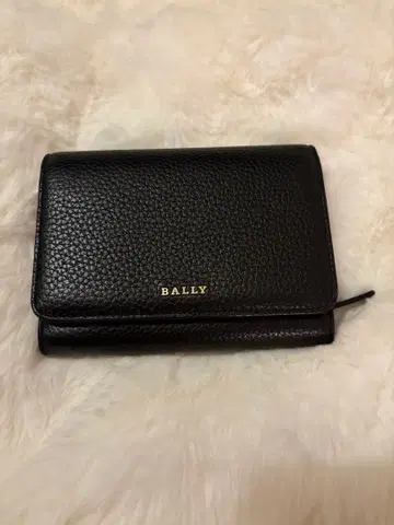 BALLY 블랙 가죽 접이식 지갑