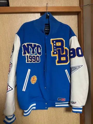 NYC 1990 바시티 자켓 블루