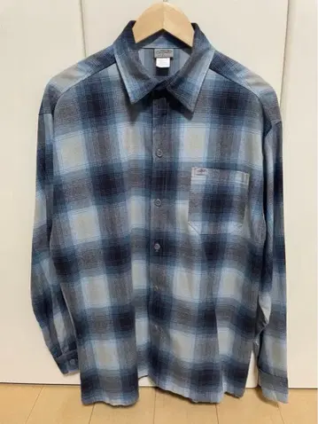 CALTOP 칼탑 블루 계열 체크 긴팔 셔츠 S 사이즈 USA제