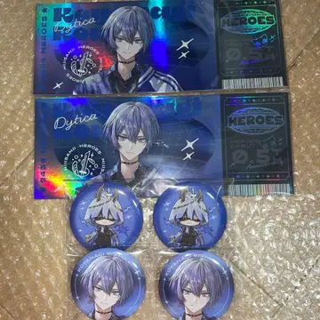 니지산지 코야나기 로우 티켓풍 카드 캔뱃지 세트