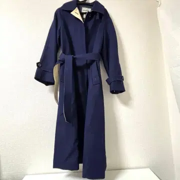 온워드 메모리 울 롱 코트 네이비 13호 벨트 포함