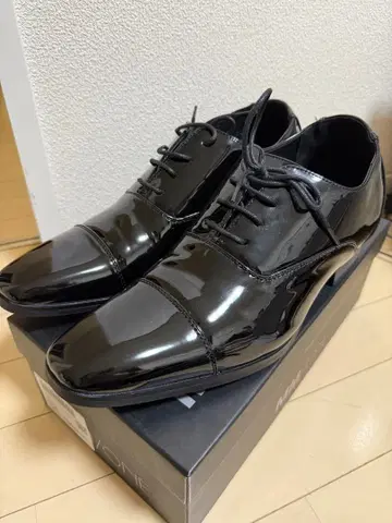 결혼식 에나멜 신발 시크릿 인솔 블랙