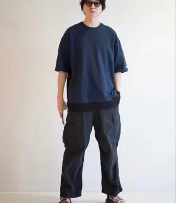 BEAMS 카고 팬츠 블랙.카키 2개 세트