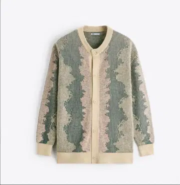 ZARA 자카드 가디건 니트