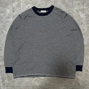 SENSE OF PLACE 네이비와 화이트 스트라이프 티셔츠 L g14