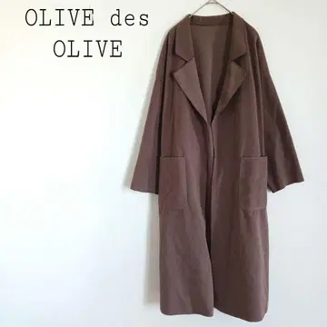 올리브데올리브 사이드 슬릿 BIG 코트 버튼리스 허리 리본