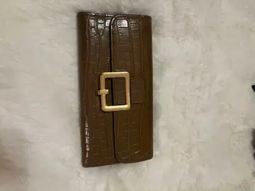 BALLY 브라운 크로커다일 패턴 장지갑