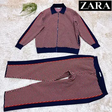 [ 미사용품 ] ZARA 자라 셋업 트랙 저리 올 패턴 XL 상하의
