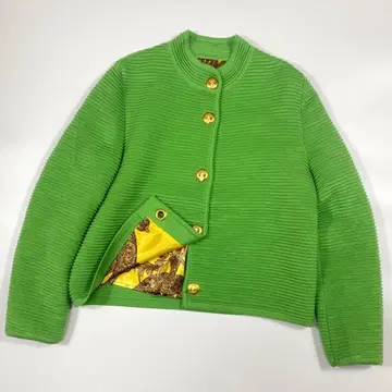 레어 택 포함 이타리야 노카라 자켓 골드 버튼 빈티지 화려함