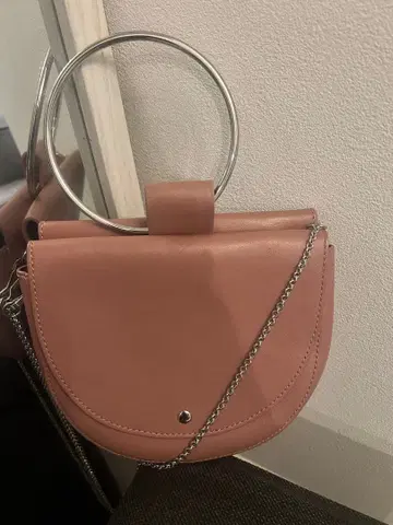 Theory 핑크 핸들 핸드백