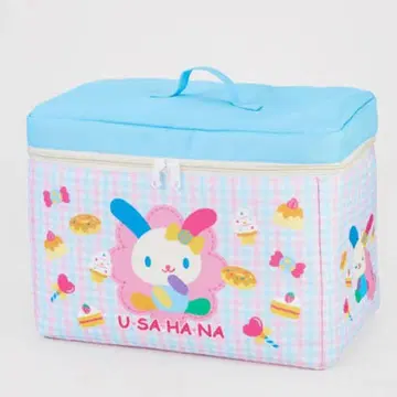 산리오 우사하나 아베일 뚜껑 포함 수납 박스 핑크 블루 2세트
